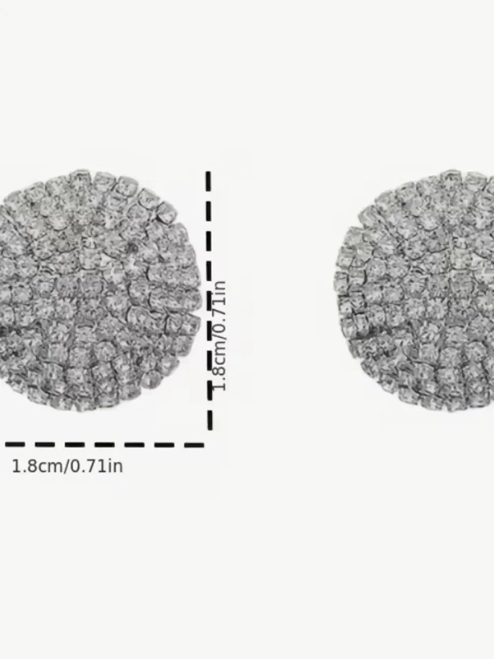 🩶 NEW Sparkling Round Crystal Stud Earrings - Silver Tone 🩶